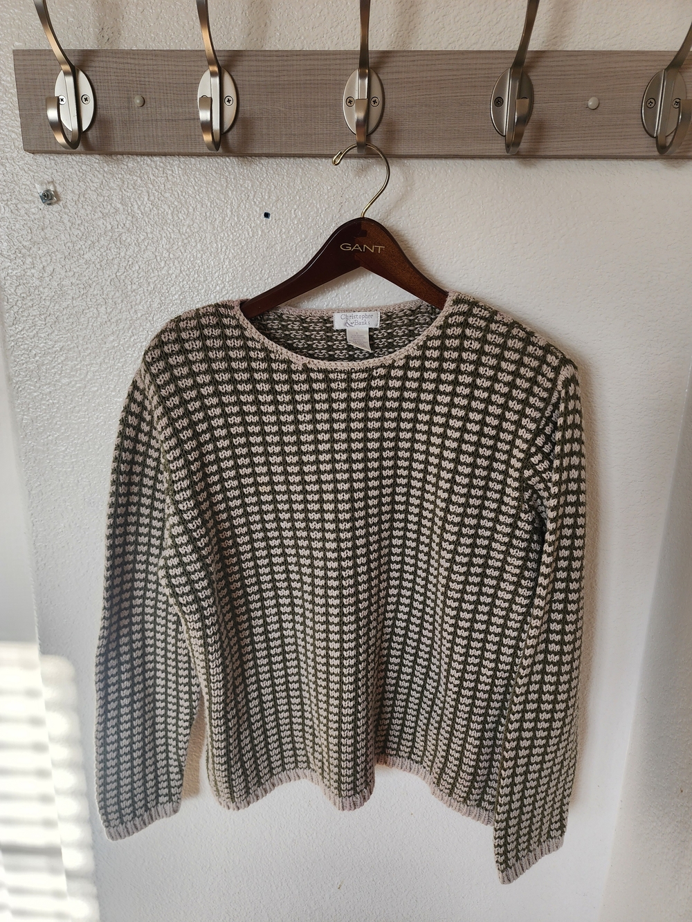 Vintage Christopher & Banks Ramie Cotton Knit Sweater L